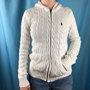 Vintage 1990s polo sport Ralph Lauren cable hoodie